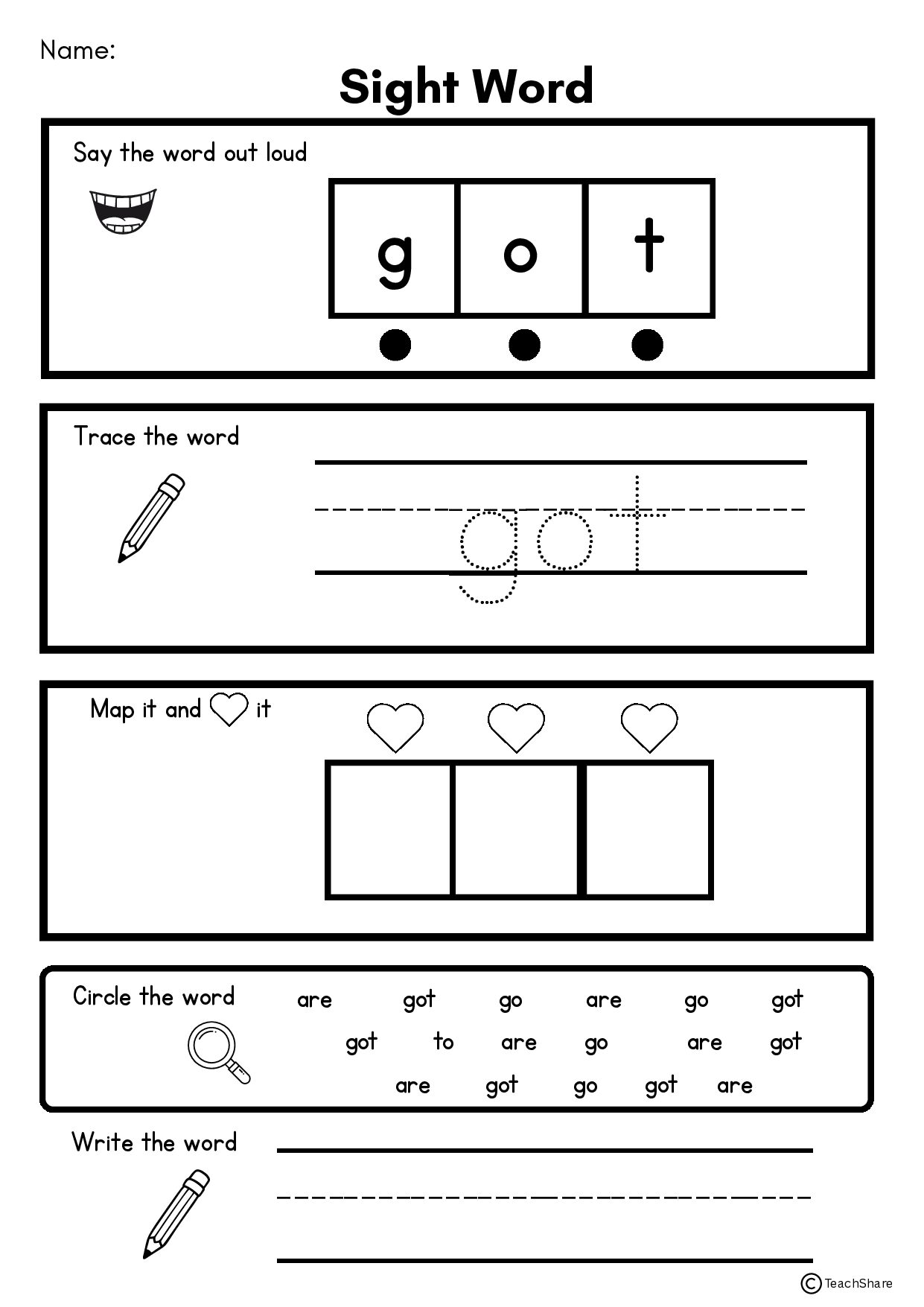 Oxford Sight Words 25-50