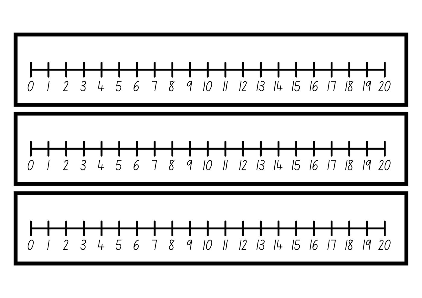 Number Line 0-20